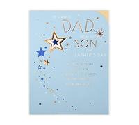 Clintons: 1165754 Carte de fête des pères Motif étoiles sur bleu sarcelle 149 x 195 cm Multicolore