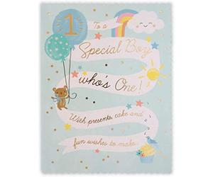 Clintons: Banderole avec texte « Special Boy » pour 1er anniversaire, 11 x 15 cm