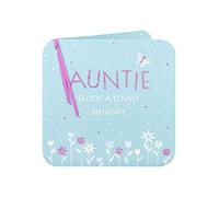 Clintons: Carte d'anniversaire pour tante ruban rose 11 x 15 cm