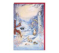 Clintons: Carte de Noël avec inscription « Animals in Neige » et belle-frère