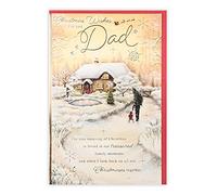 Clintons: Carte de Noël avec inscription « Dad Snowy Cottage »