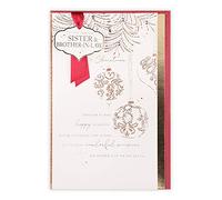 Clintons: Carte de Noël classique avec boules décoratives pour belle-frère et sœur