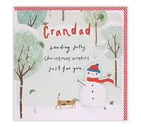 Clintons: Carte de Noël Mr Snowman & Dog Grandad