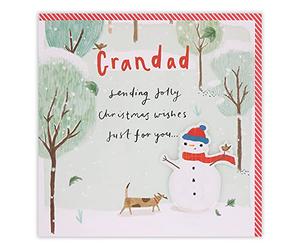 Clintons: Carte de Noël Mr Snowman & Dog Grandad