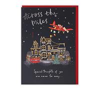 Clintons: Carte de Noël Père Noël dans un avion à travers les miles