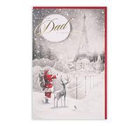 Clintons: Carte de Noël Père Noël et renne