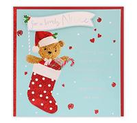 Clintons: Carte de Noël Teddy In Stocking Niece