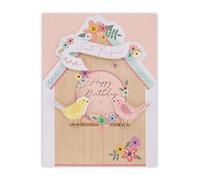 Clintons: Faite Birdhouse - Carte d'anniversaire - 11 x 15 cm