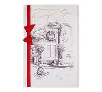 Clintons: Sketch Door Scene Carte de Noël Inscription Gran