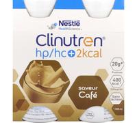 Clinutren HP/HC+ Café complément nutritionnel sans lactose Bouteilles 4x200 ml