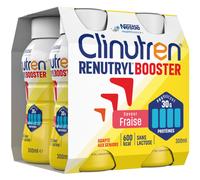 Clinutren Renutryl Booster Nutriment Saveur Fraise 4x300ml