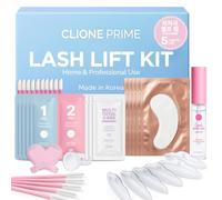 CLIONE PRIME Kit de relevage de cils - 44 pièces Kit de plastification des sourcils 5 applications pour la maison et un usage professionnel - Fabriqué en Corée