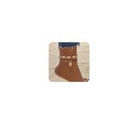 Cliory Bracelet de cheville bohème en perles - Bracelet de cheville réglable - Pour l'été et la plage - Pour femme