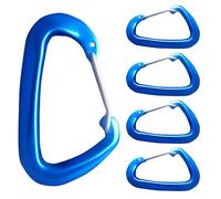 Clip 5 pcs Forme D Crochet Ressort Camping | Aluminium Construction, Solide Fiable Design avec Automatique pour Randonnée Escalade Activités Extérieures 3,15x1,89 Pouces