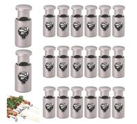 Clip à brochette BBQ,20 Pièces Pince-Ressort Portable Pour Grillade,Clips De Brochettes Barbecue | pour extérieur plein air camp pelouse forêt bord de mer voyage camping femmes hommes