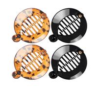 Clip à cheveux de banane Resin Resin Coiffes Coiffes, assorties rondes Banana Hair Sembs Fishtail Grips For Women Girls 4 Pack (Multi Color)