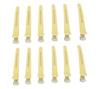 Clip à cheveux de canard Bill Empêchez les cheveux sans trace Barrette coupure pour les hommes pour les femmes styliser le maquillage jaune 12pcs