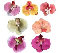 Clip à cheveux d'orchidées papillon, 7pcs Cute Hawaiian Flower Hair Clips, Tropical Flower Clips For Women Girls Wedding Summer Beach Party.