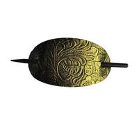 Clip à cheveux en faux cuir - glissement de barrette ovale, porte-griffe rétro | Accessoire de cheveux de bâton classique, outils de fixateur de queue de cheval durable, pièce de poignée décorative po