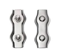 clip à corde de fil, Serre-câble Métallique, 30 Pièces, Câble En Acier Inoxydable, Pince À Boulon Double Colonne, Fixation Simple Faire Soi-même