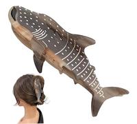Clip à griffe Femme Fille Hair Claw Whale Shape Hair Cliw Cliw Cliw non glissa Animal Coiffes Coix pour les cheveux fins Fine Hair Grip pour Home Office Hair Accessories Gray