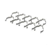 Clip à ressort robuste de 35 mm pour suspendre des outils de tuyauterie (35 | Finition argentée, fente de 30 mm, sécurise les pelles, empêche le glissement, rangement d'armoire de terrasse