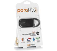 Clip Anti-Moustiques - 2 Plaquettes Incluses aux Huiles Essentielles - 1 Mois de Protection - Sans DEET - Coloris Noir - Pour Sac à Dos ou Autre Équipement