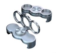 Clip arrière à trois anneaux pour smartphones avec support magnétique pliable et béquille réglable à 360° et forte adhérence pour un usage quotidien actif (argenté)