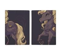 Clip Art of A Horse Passport Holder Cover PU Cuir Imperméable Passeport Case Travel Wallet avec fentes pour cartes de crédit pour homme et femme, style, 20,3 x 13,8 cm, Style :, 20.3x13.8cm