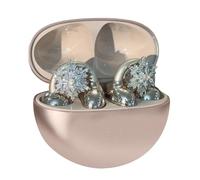 Clip Art pour écouteurs avec strass étincelants Motif flocon de neige en alliage