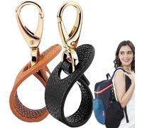 Clip au Chapeau 2pcs Black and Brown Hands Free en Cuir Sac Sac à Dos HAPAGE pour Le Voyager Clip DE Voyager SORTE DE pour Les CARRAUX, GLANTS, CLÉS Accessoires