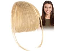Clip Bang In Capelli Umani - Estensione Frangia Naturale Con Clip Invisibili | Frangia Francese Reale Morbida Liscia Facile Da Applicare Per Donna Ragazza Uso Quotidiano Festa Parrucca Look Naturale