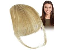 Clip Bang In Capelli Umani - Estensione Frangia Naturale Con Clip Invisibili | Frangia Francese Reale Morbida Liscia Facile Da Applicare Per Donna Ragazza Uso Quotidiano Festa Parrucca Look Naturale