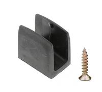 clip bloqueur de manivelle volet roulant noir support guide manette plastique 15mm - 18mm universel fenêtre mur à visser