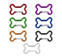 Clip - Boucle d'alpinisme en D'aluminium 10 Pièces | Forme D'os De 1.96 * 1.25 Pouces, Couleurs pour Camping en Extérieur, Équipement De Randonnée, Porte-clés, A
