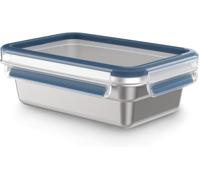 Clip&close Inox Boîte De Conservation 0,8 L, Légère Et Hygiénique, Acier Inoxydable 304, Etanche, Compatible Congélateur, Four, Lave-Vaisselle, Couvercle À Clipser, Technologie Allemande N1150400