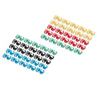 Clip coloré pour fiche RJ45, mélange de couleurs (20 pièces de chaque couleur : vert, rouge, bleu, jaune, noir)