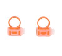 Clip Contrôleur en Silicone pour de Batterie, 1 Paire, Support Doigt Antidérapant, Aide pour Débutants - Matériau Durable, Facile à Installer, Pratique pour (Orange et Blanc)