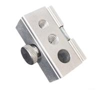 Clip coulissant pour table de camping pour systèmes IGT, base de lampe en alliage d'aluminium avec trous de tailles multiples, accessoire de camping compact en argent (argent)