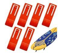 Clip d'aileron de planche - 6 pièces de support de fixation pour équipement de surf | Clip d'aileron de surf renforcé | Boucle ABS pour planche à pagaie pour plus de commodité