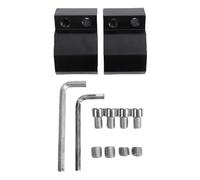 Clip d'angle de rail de boîte à outils Trou fileté M8 Support de montage universel de remplacement pour système d'emballage Accessoires de rail de boîte à outils en métal 3x3x3 (Noire)