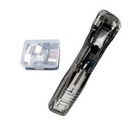 Clip de - 30g Clips Bulldog | Clips pliables, capacité de 45 feuilles, avec 50 recharges en métal, agrafeuse portable réutilisable, pour enseignant, étudiant, bureau, école, maison, artisanat