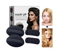 Clip de bosse de cheveux pour le volume, pince à cheveux,Inserts de style de base de cheveux 4x | 4 Pack Invisible Braiding Bun Pad Accessories Tool for Girls Hairstyle Lady Use Use Weddings Parties