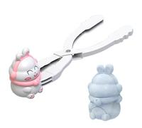Clip de boule de neige pour faire des boules de neige d'hiver, outil de pinces pour faire des boules de neige, bonhomme de neige, dinosaure, lapin, outils de moule pour