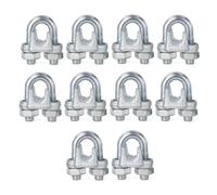 Clip de câble métallique 10 pièces 8mm/10mm serre-câbles en acier galvanisé | Serre-câbles, for gréement de câble de diamètre 8 mm/10 mm/voile/corde à linge, serre-fils(8mm(for 8mm cable))