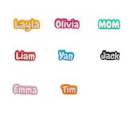 Clip de câble personnalisable 3D avec nom imprimé pour câble USB pour iPhone et chargeur Android (D 2PC)