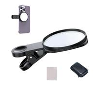 Clip de caméra arrière du téléphone sur le moniteur : écran miroir selfie haute clarté, verre d'aspect réfléchissant multifonctionnel | Assistant de selfie de vue arrière HD pour prises de C