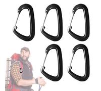 Clip de carabiner - 5 pièces d crochet de printemps en forme de petits carabiners | Accessoires de camping polyvalents Boucle en aluminium pour la randonnée, l'escalade, le verrouillage rebondissant a