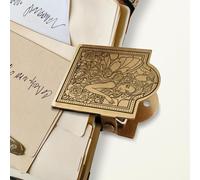 Clip De Carnet De Voyage En Métal Pour Livre Facture Classeur Alliage Bronze Antique Vintage Fée Et Fleurs Décoratif Pour Les Voyageurs Du Journal D'art Lecture