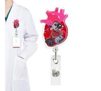Clip de carte d'identité - rétractable avec câble | Support extensible pour les spécialistes Hôpital scolaire travail, chirurgien Card passe-lanière Clé band